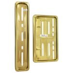 Dhe Best Bike Front and Back Bike Number Plate/Frame Cover Without Text Standard Size Golden Compatible with Honda SP125