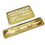 Dhe Best Bike Front and Back Bike Number Plate/Frame Cover Without Text Standard Size Golden Compatible with Honda SP125