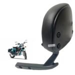 Dhe Best Bike Heavy Duty Bullet Backrest Support Pillion Cushion Harley Style Bar Back Rest with Name Black Suitable for RE Electra