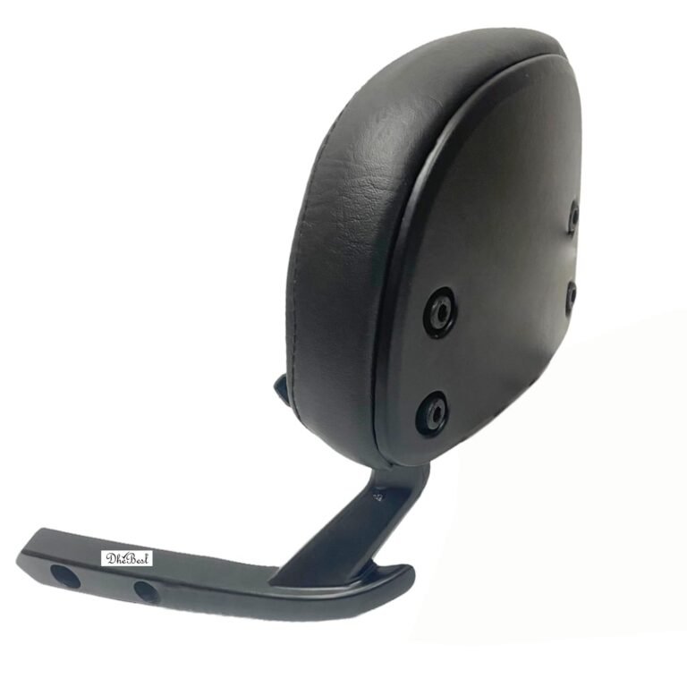 Dhe Best Bike Heavy Duty Bullet Backrest Support Pillion Cushion Harley Style Bar Back Rest with Name Black Suitable for RE Electra