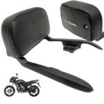 Dhe Best Black Cushion with Name Adjustable Passenger Backrest/Back Rest Suitable for Bajaj Pulsar 125