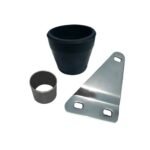 Dhe Best SR-02 Bike Bullet Short Bottle Mini Punjab Dholki Empty Free Flow Exhaust Silencer Chrome with Zed Clamp Bush for RE Standard Bullet 350 Twin Spark