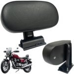Dhe Best Backrest/Back Rest with Black Pad Cushion Suitable Suitable for Hness CB350