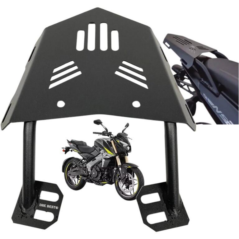 Dhe Best Bike Accessories Top Rack Carrier/Luggage Carrier Rack Base Plate Black Suitable for Bajaj Pulsur NS 400Z