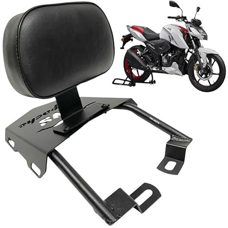 Dhe Best Bike Backrest/Back Rest Heavy Seat Adjustable Support Pillion with Carrier/Top Rack Suitable for TVS Apache RTR 160 4V