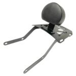 Dhe Best Bike Backrest/Back Rest with Carrier Top Rack Black Pad Cushion Suitable for Triumph 400