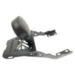 Dhe Best Bike Backrest/Back Rest with Carrier Top Rack Black Pad Cushion Suitable for RE Interceptor 650