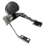 Dhe Best Bike Backrest/Back Rest with Carrier Top Rack Black Pad Cushion Suitable for RE Interceptor 650