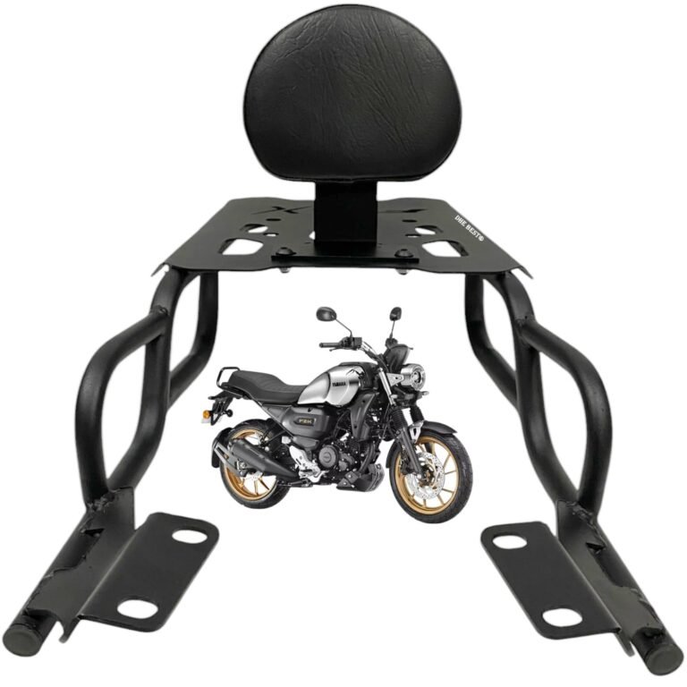 Dhe Best Bike Backrest/Back Rest with Carrier Top Rack Heavy Seat Adjustable Support Pillion Suitable for Yamaha FZ X