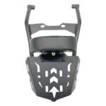 Dhe Best Bike Backrest/Back Rest with Luggage Carrier Top Rack Black Cushion 2022 to 2024 Suitable for TVS Ronin