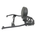 Dhe Best Bike Backrest/Back Rest with Luggage Carrier Top Rack Black Cushion 2022 to 2024 Suitable for TVS Ronin