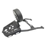 Dhe Best Bike Backrest/Back Rest with Luggage Carrier Top Rack Black Cushion 2022 to 2024 Suitable for TVS Ronin