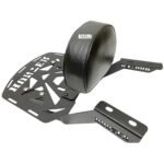 Dhe Best Bike Backrest Support Pillion Cushion Back Rest with Carrier Black Compatible with RE Hunter 350.