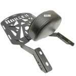Dhe Best Bike Backrest Support Pillion Cushion Back Rest with Carrier Black Compatible with RE Hunter 350.
