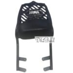 Dhe Best Bike BJ2 Heavy Metal Harley Style Adjustable Cushion Backrest with Carrier, Pillion Backrest Cushion Support Compatible for Jawa