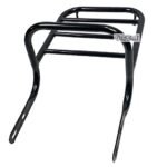 Dhe Best Bike Black Luggage Carrier Rectangle Back Carrier with Seat Ring Black Compatible with RE Classic 350.