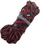 Dhe Best Bike Bullet Black Leg Guard Rope (28 Meter) Strong and Heavy Legguard Rope Black Red Compatible with RE Hunter 350