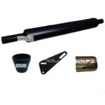 Dhe Best Bike Bullet Silencer Exhaust Customized Long Bottle Punjab Dholki Thin Pipe Black with Zed Clamp Bush Only BS6 Model for RE Classic 350