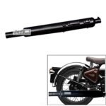 Dhe Best Bike Bullet Silencer Exhaust Customized Long Bottle Punjab Dholki Black Only BS6 Model Zed Clamp for RE Standard Bullet 350 Twin Spark