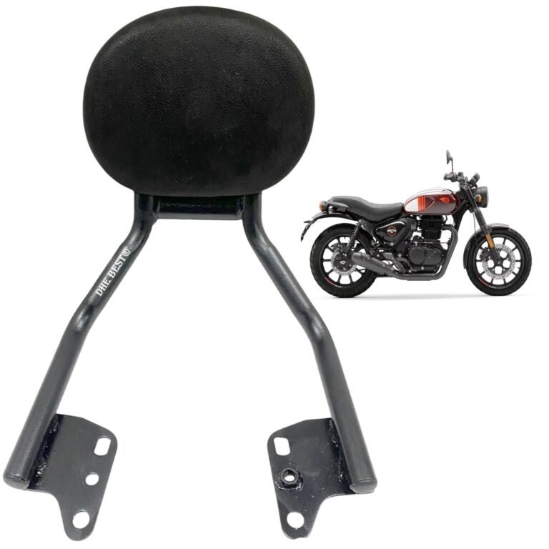 Dhe Best Bike Comfort Passenger Backrest/Back Rest Black Suitable for RE Hunter 350