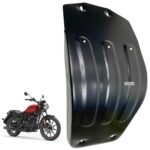Dhe Best Bike Engine Bash Plate Bike Sump Guard/Sumpguard Black Compatible with RE Meteor 350