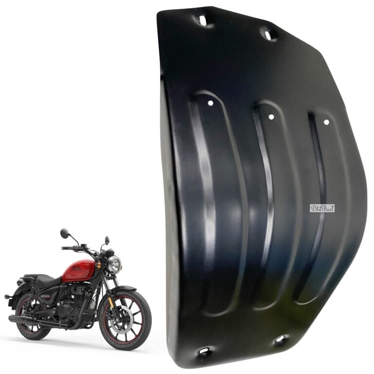 Dhe Best Bike Engine Bash Plate Bike Sump Guard/Sumpguard Black Compatible with RE Meteor 350