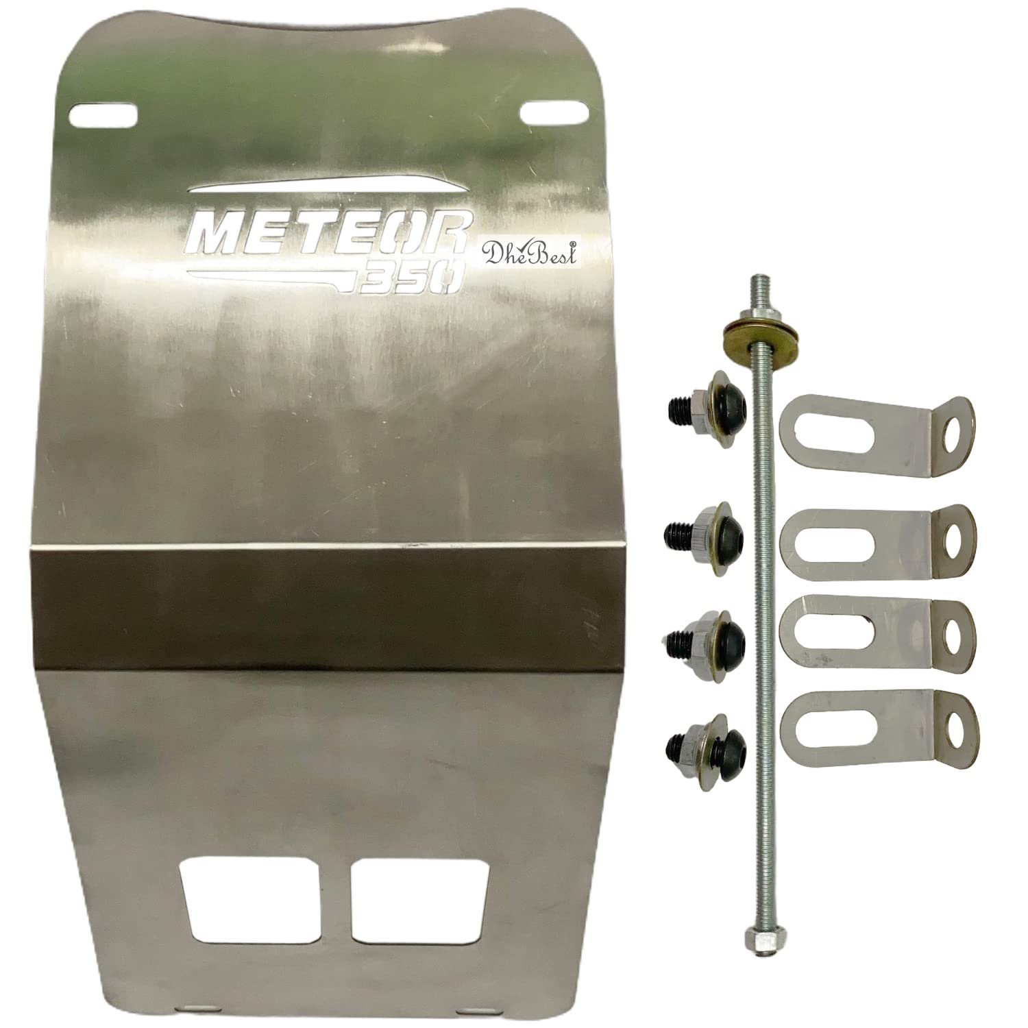 Dhe Best Bike Engineplate Engine Sump Guard/Sumpguard Engine Protection Plate Chrome Compatible with RE Meteor Dhe Best Bike Engineplate Engine Sump Guard/Sumpguard Engine Protection Plate Chrome Compatible with RE Meteor