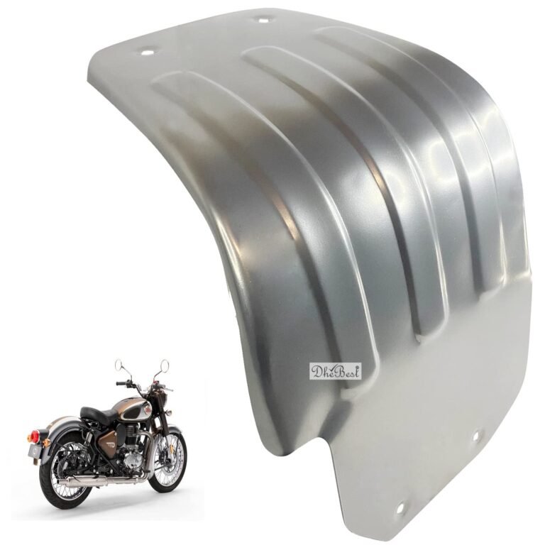 Dhe Best Bike Engineplate Engine Sump Guard/Sumpguard Engine Protection Plate Chrome Compatible with RE Reborn Classic 350