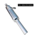 Dhe Best Bike Exaust Indori Silencer Filter Glass Wool Chrome Compatible with RE Meteor 350 and Reborn Classic 350