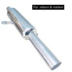 Dhe Best Bike Exaust Indori Silencer Filter Glass Wool Chrome Compatible with RE Meteor 350 and Reborn Classic 350