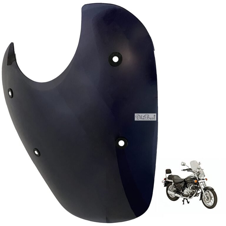Dhe Best Bike Fiber Glass Front Windshield/Wind Shield Black Compatible with Bajaj Avenger 220 DTS-i