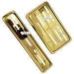 Dhe Best Bike Front and Back Bike Number Plate/Frame Cover Without Text Standard Size Golden Compatible with Honda CB Unicorn