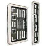 Dhe Best Bike Front and Back Bike Number Plate/Frame Cover Without Text Standard Size Silver Compatible with TVS Max 4R