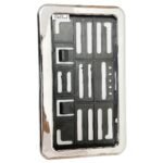 Dhe Best Bike Front and Back Bike Number Plate/Frame Cover Without Text Standard Size Silver Compatible with TVS Max 4R