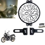 Dhe Best Bike Front Metal Head light Grill/Jaali Black Compatible With Yamaha FZ X