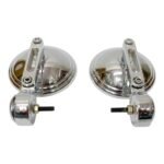 Dhe Best Bike Handle Bar Front Mirror Rear View Round Mirror Chrome Suitable for Jawa 42 FJ