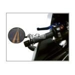 Dhe Best Bike Handle Bar Rear View Mirror Side Round Fancy Mirror Black Set of 2 for RE Classic 350