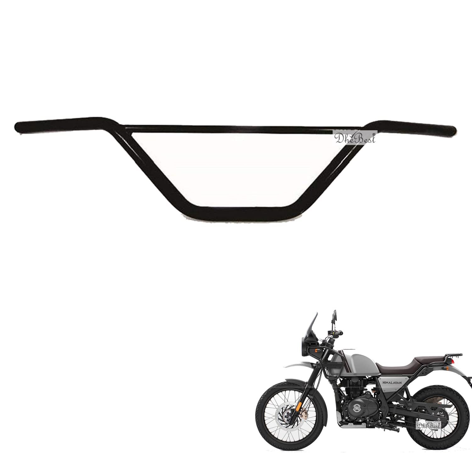 Dhe Best Bike Handlebar Handle Bar Rod Thick Pipe Black Compatible with RE Himalayan Dhe Best Bike Handlebar Handle Bar Rod Thick Pipe Black Compatible with RE Himalayan