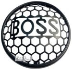 Dhe Best Bike Head Light Grill/Jali Boss1 Design Metal Black Compatible with RE Reborn Classic 350