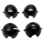 Dhe Best Bike Head Light Grill/Jali + Indicator Cap and Headlight Indicator Grill Metal Black Set of 10 Compatible with RE Hunter 350.