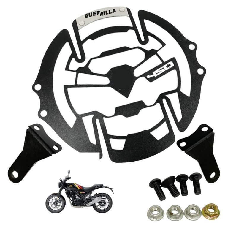 Dhe Best Bike Headlight Jaali Grill Heavy Duty Head Light Guard Protector Grill, Black Compatible with RE Guerrilla 450