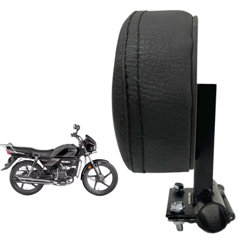 Dhe Best Bike Heavy Die cast Adjustable Cushion Back Rest/Backrest Black Suitable for Splendor Plus Xtec