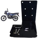 Dhe Best Bike Heavy Metal Black Engine Bash Plate Sump Guard/Sumpguard Suitable for Platina 110 BS6