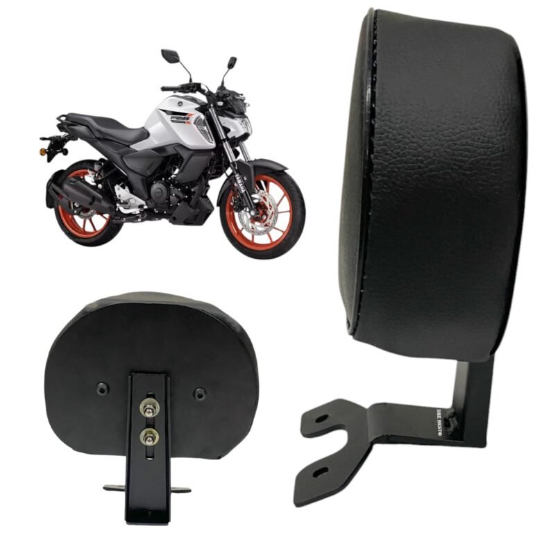 Dhe Best Bike Heavy Metal Passenger Backrest/Back Rest Black Suitable for Yamaha FZS V4