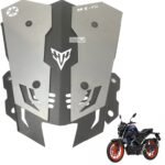 Dhe Best Bike Metal Visor/Wind Deflectors Silver Compatible with Yamaha MT-15