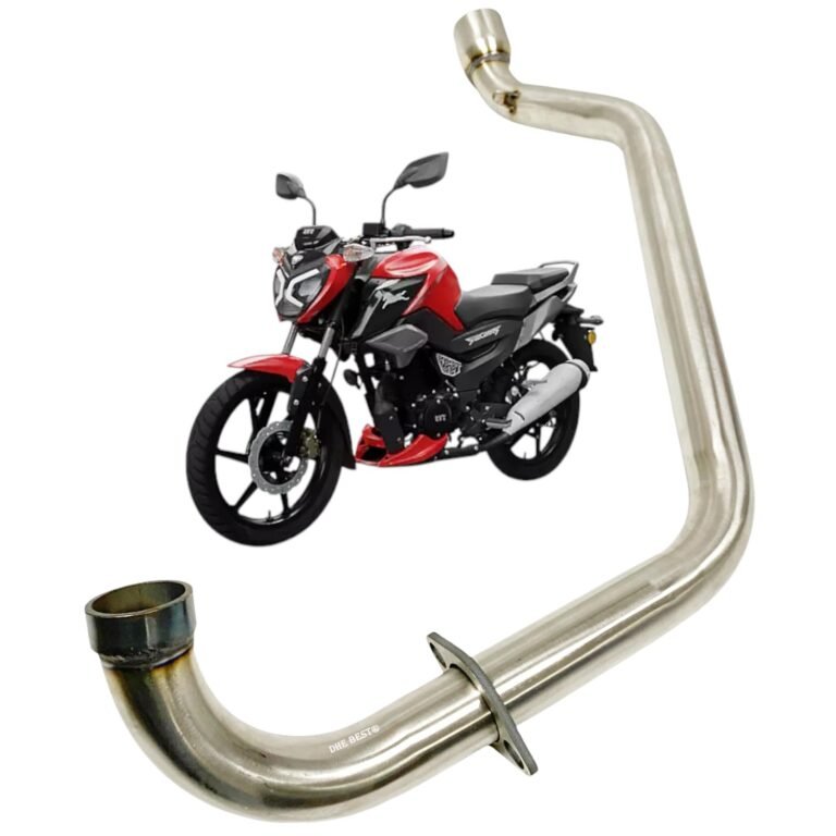 Dhe Best Bike Modified Stainless Steel Exhaust Pipe Muffler Mid Bend Pipe Suitable for TVS Raider 125