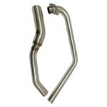 Dhe Best Bike Modified Stainless Steel Exhaust Pipe Muffler Mid Bend Pipe Suitable for TVS Apache RTR 180