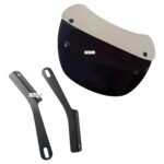 Dhe Best Bike Plastic Windscreen Visor Front Windshield Wind Deflectors (New Version) Small Visor Black Compatible with RE Meteor 350