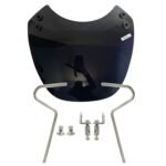 Dhe Best Bike Plastic Windscreen Visor Front Windshield Wind Deflectors (New Version) Small Visor Black Compatible with RE Classic 500