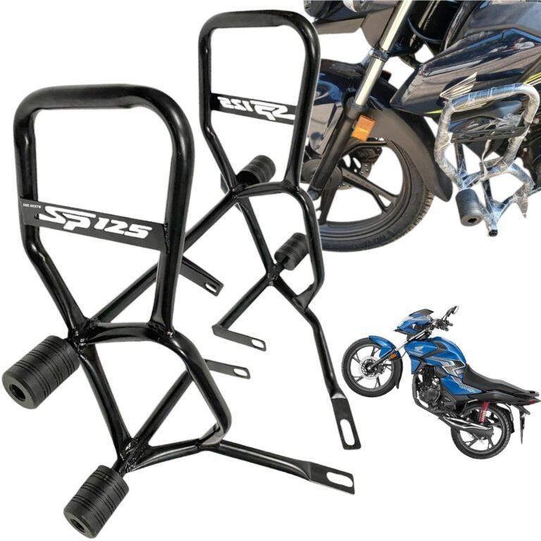 Dhe Best Bike Premium Crash Guard with Frame Slider Frame Support Leg Guard Black Suitable for Honda Shine 125 SP BS6